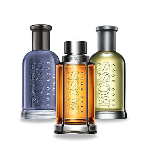 Box of 3 Perfumes: BOSS BOTTLED, BOSS THE SCENT, and BOSS BOTTLED INFINITE 100ml